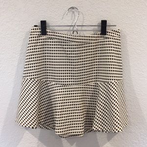 Lush checkered cream and black skirt